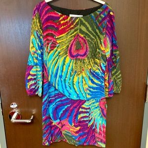 Trina Turk Peacock Dress, size 8